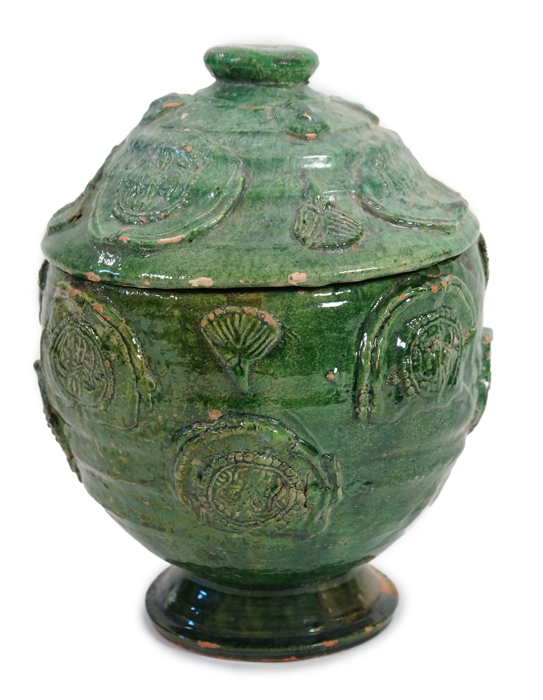 A fine large Chinese glazed Buddhist jar with sanskrit inscription, Song Dynasty (AD 960-1279) or the Yuan Dynasty (AD 1279-1368)